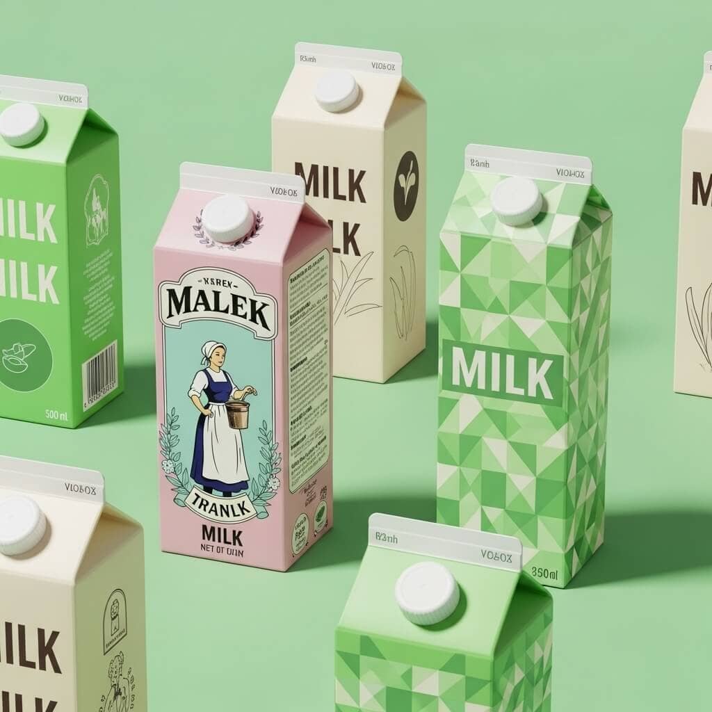 Custom Milk Bottles Boxes